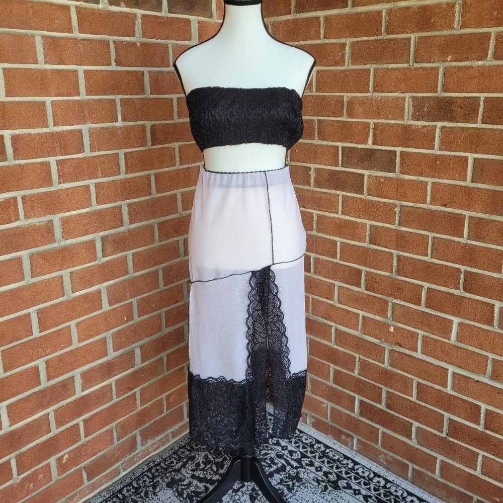 New Free People Pastel Pink Lace Skirt